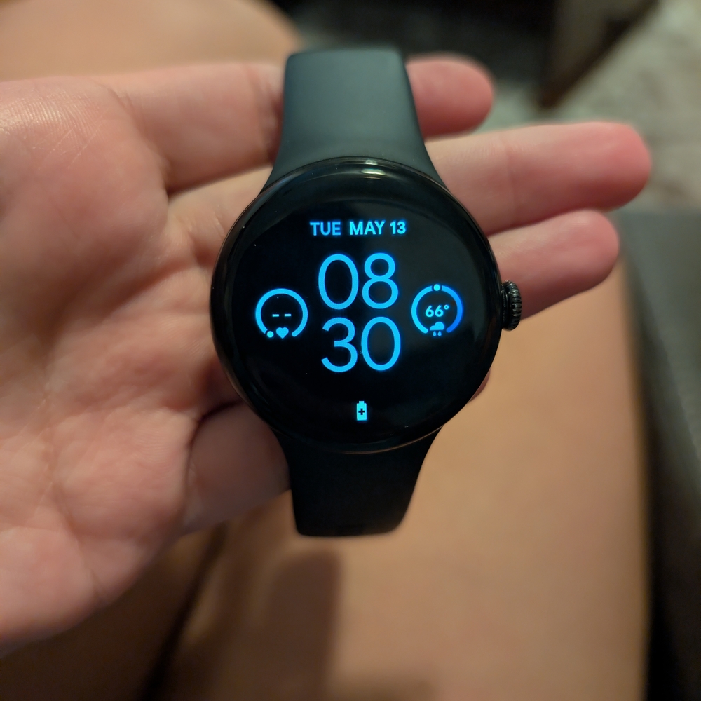 Google Black Smartwatch with OLED Display